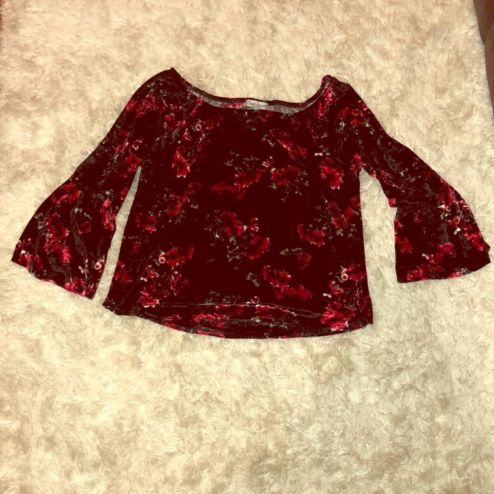 Crave Fame crushed velvet top - Picture 1 of 3